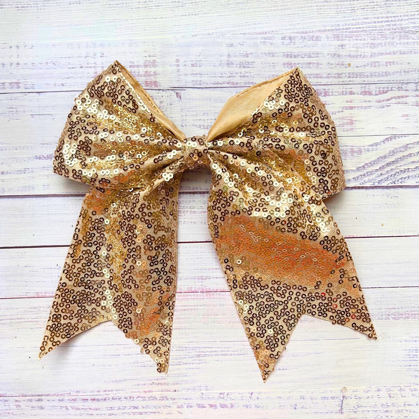 Sequins cheer hair bows w/alligator clip.