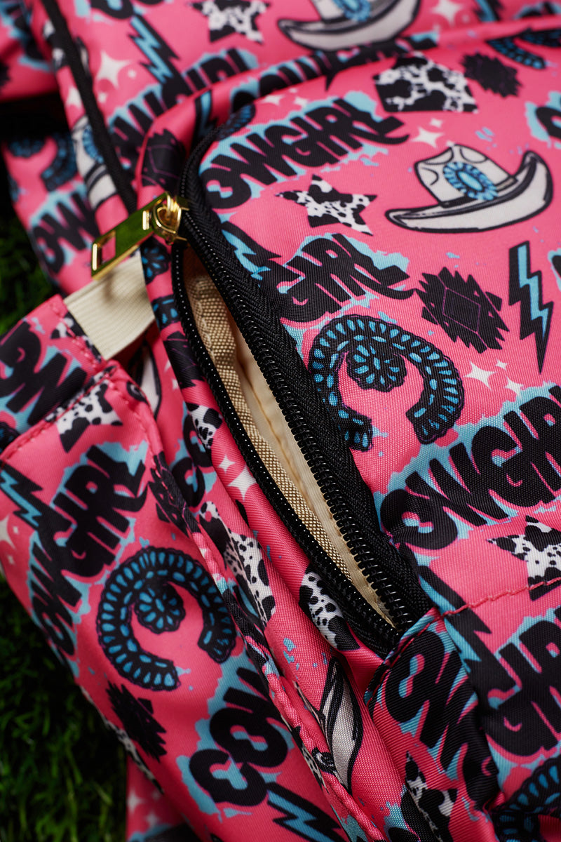 Cowgirl printed diaper bag.