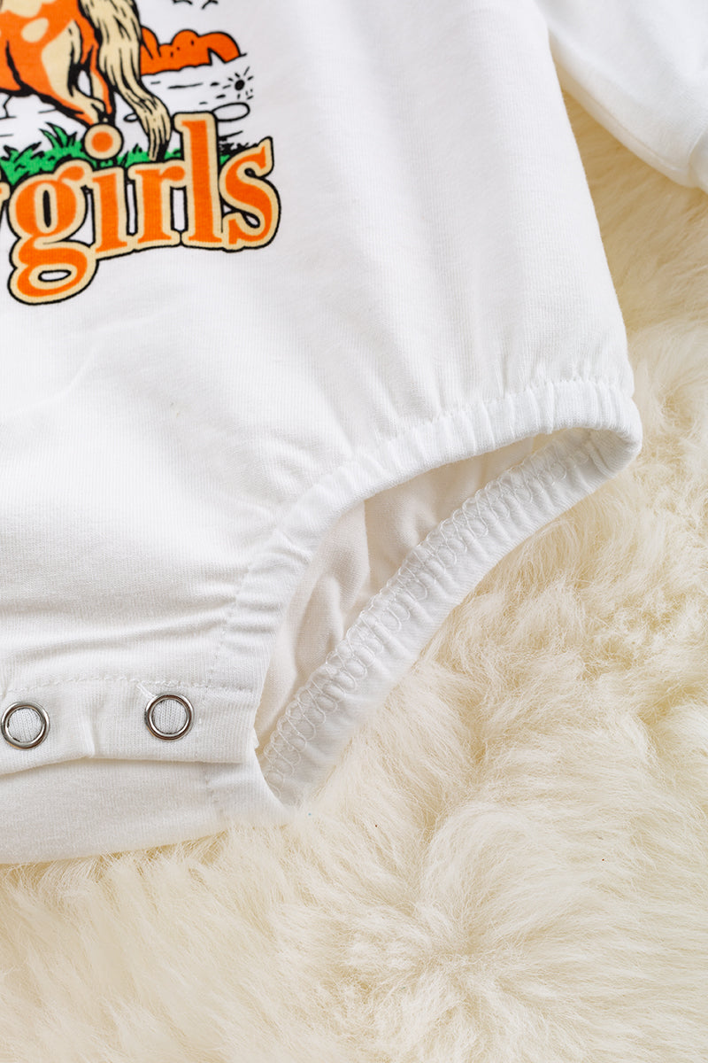 "Long live cowgirls" Infant graphic onesie.