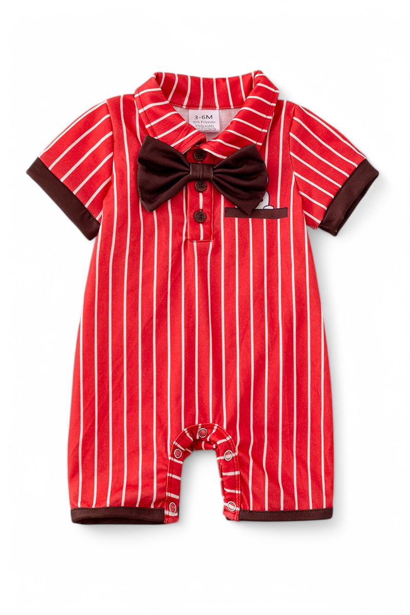 Easter stripe boys baby romper.