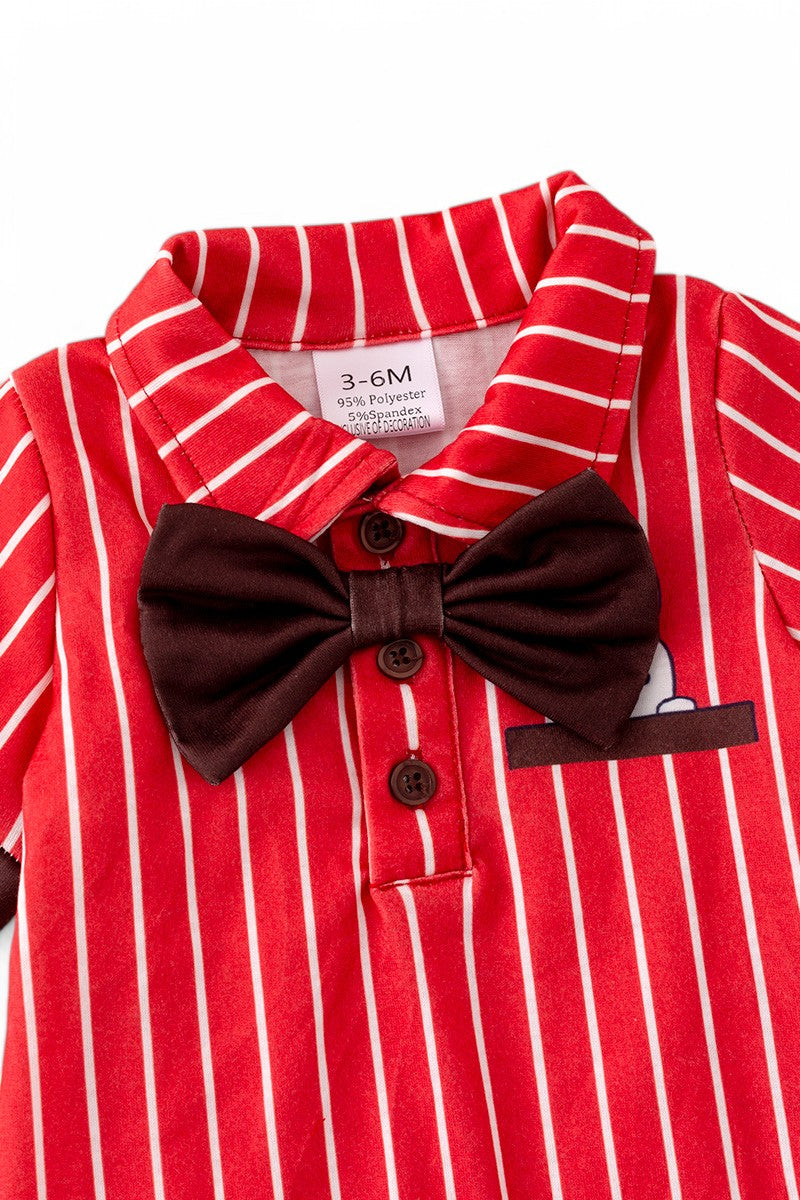 Easter stripe boys baby romper.