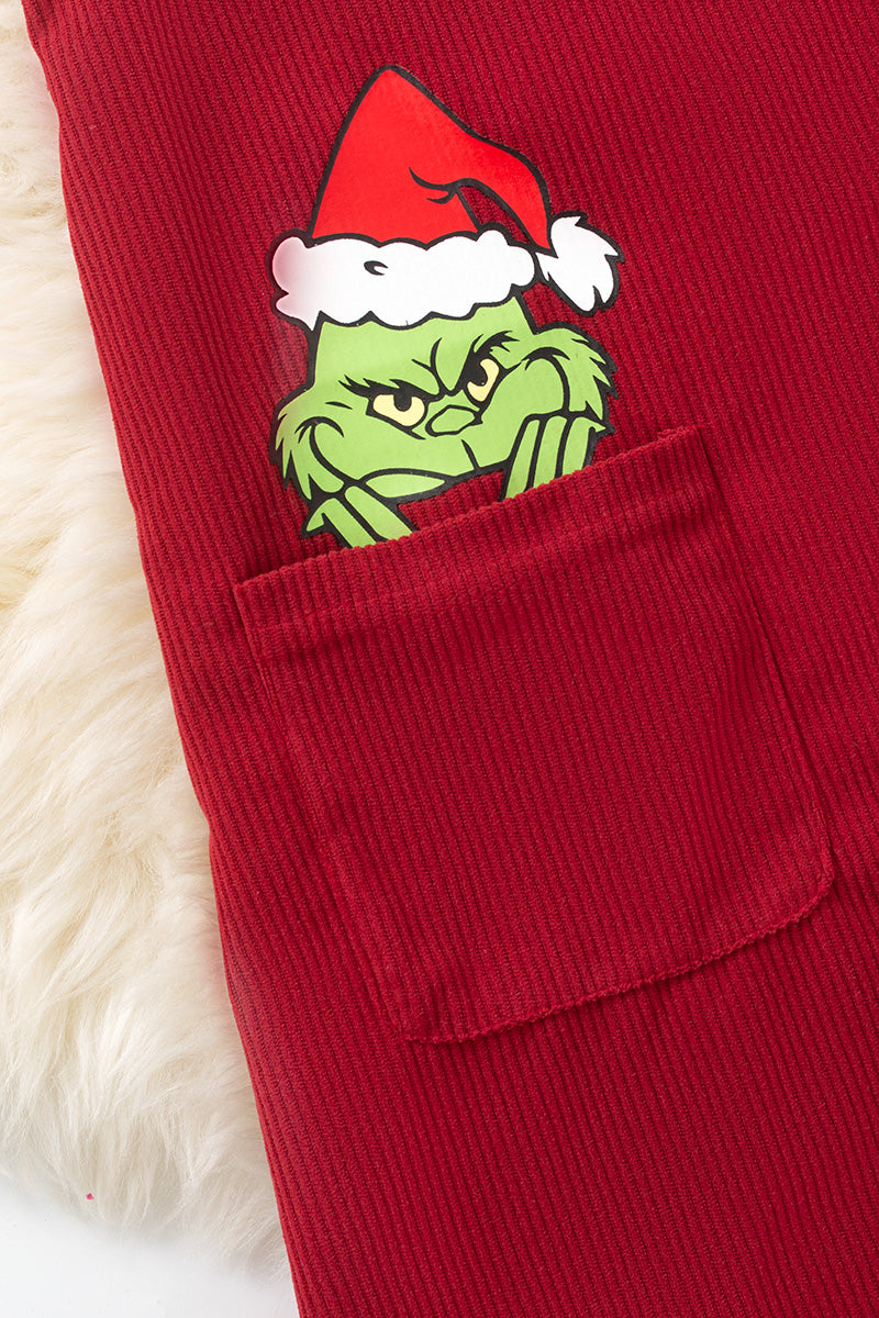 Grinc* corduroy dress with side pocket and bows. DRG52443