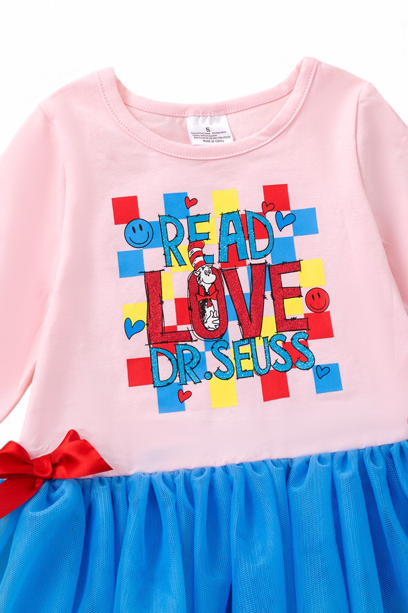 Read, Love, Dr Seus* girls tulle long sleeve shirt & cute leggings.