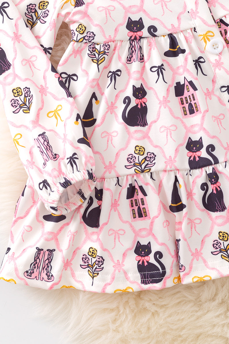 Halloween girls twirl tunic and black leggings. OFG52338