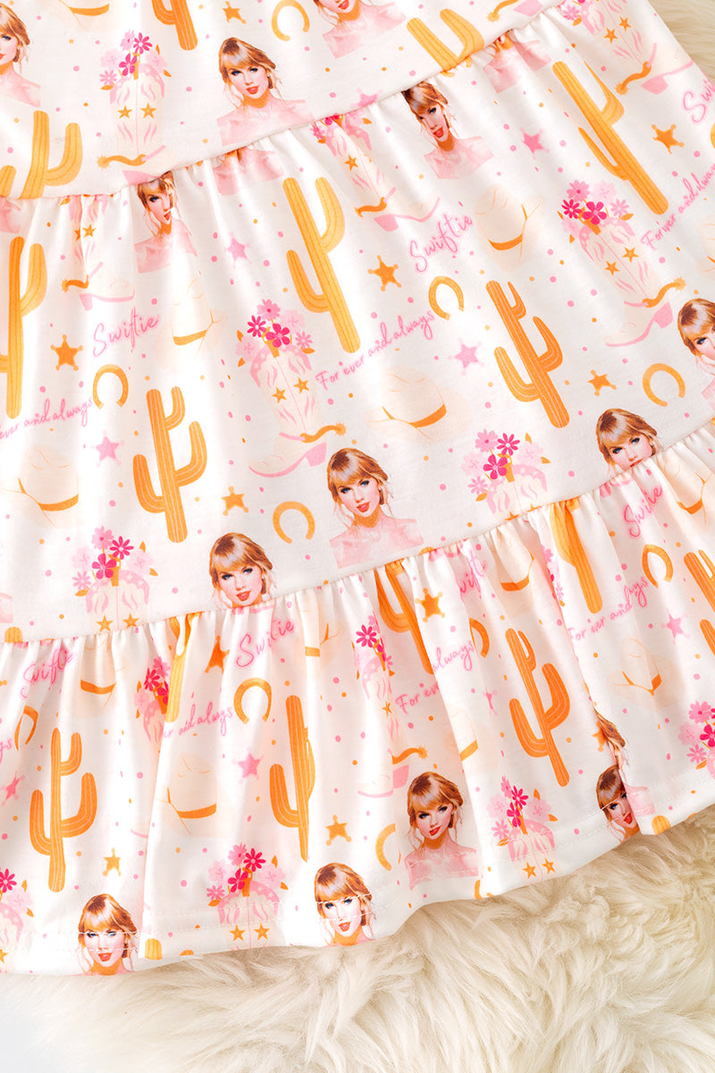 Western girl tiered dress. DRG51035