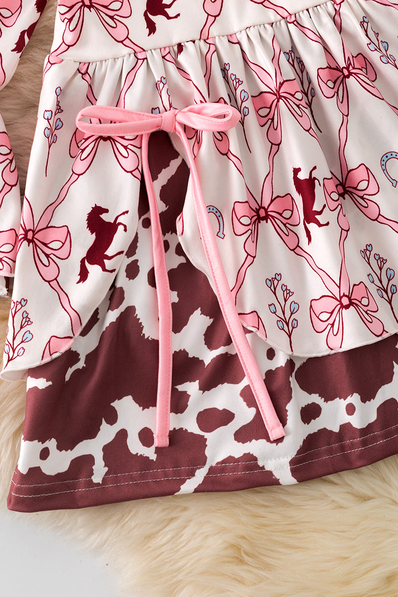 Coquette & Cow printed girls dress. DRG52449