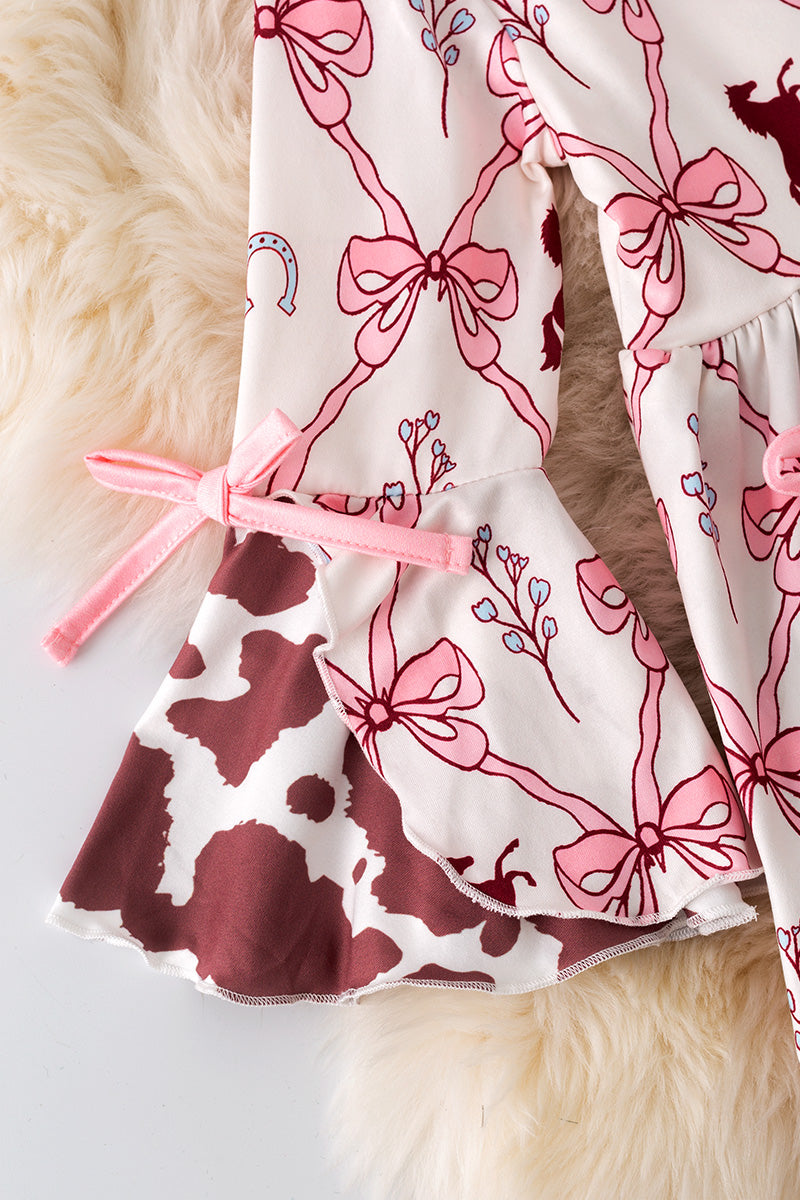 Coquette & Cow printed girls dress. DRG52449