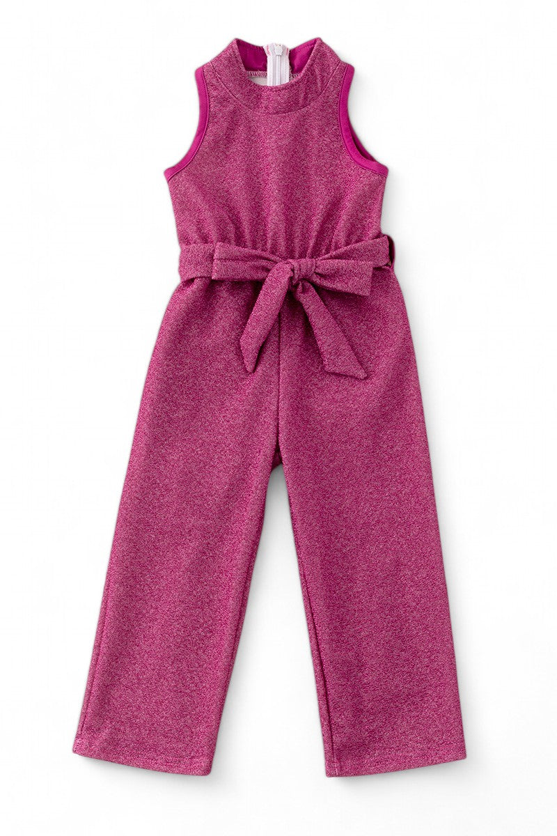 Shimmery jumpsuit perfect for occasion. -