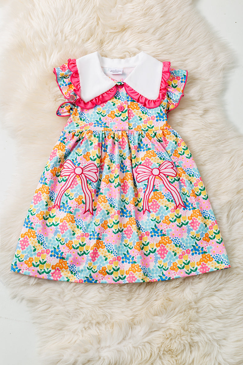 Floral tiered printed dress.