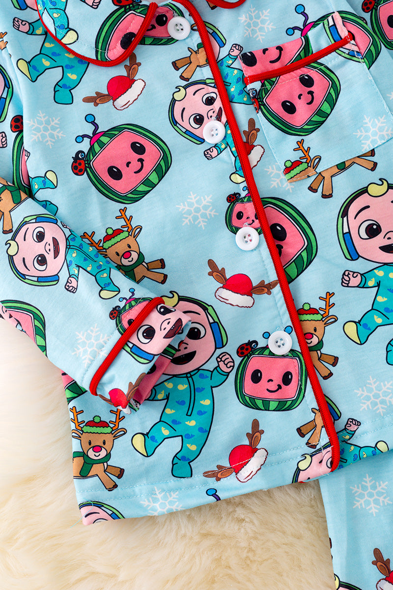 Watermelon head character boys pajamas.