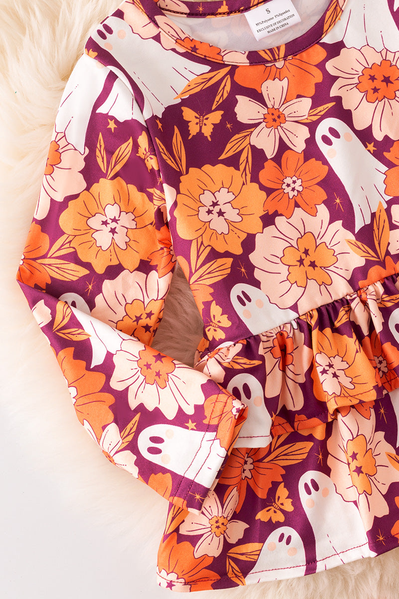 Ghost floral printed ruffle tunic and pants. OFG52305