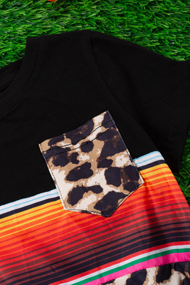 Knot top with serape and cheetah print
