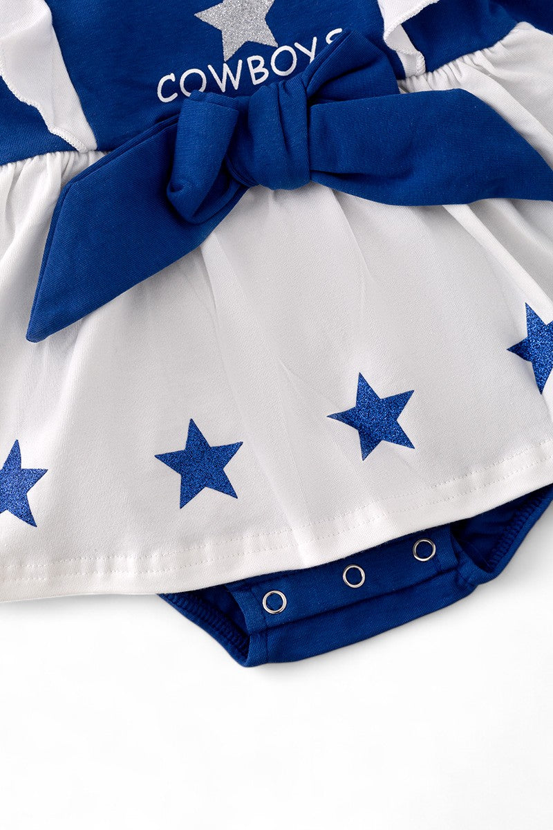 Dallas C*wboys Cheerleader Dress Onesie w/ Snaps