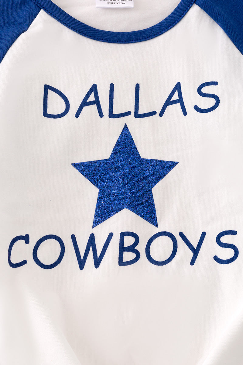 Dallas C*wboys Ruffle Sleeve Top
