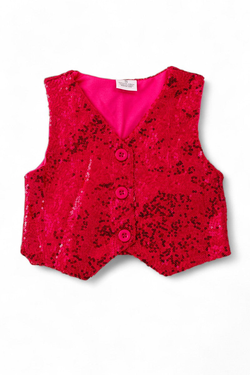 Sequins vest perfect for any occasion.