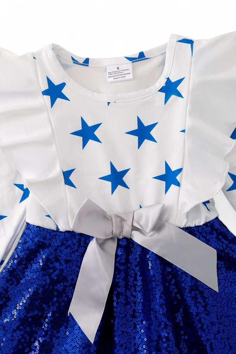 Star Pattern Dress w/ Shimmer Skirt