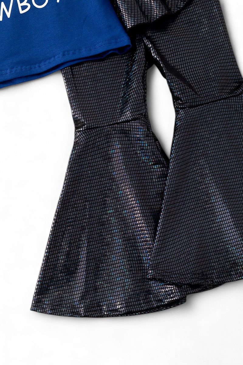 Dallas C*wboys Shimmery Sleeve and Bell Pants Outfit