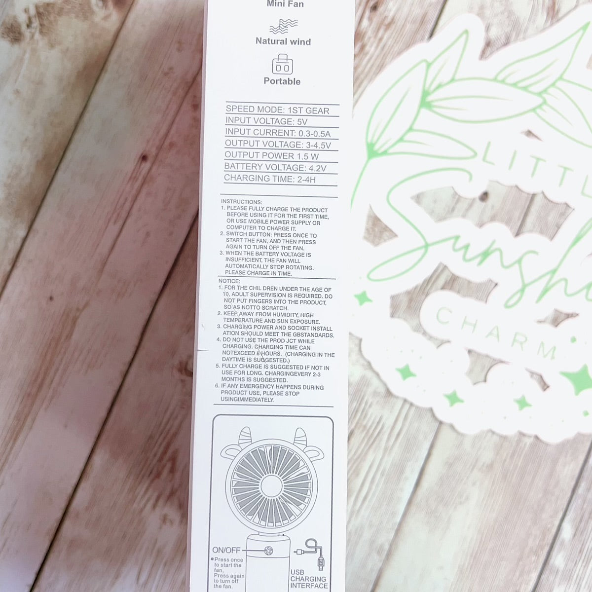 Super Cute rechargeable fan.