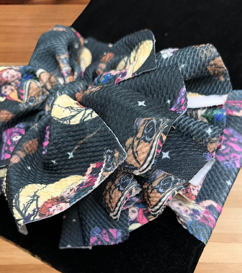 Halloween Hocus printed large headband. F-DLH2389K