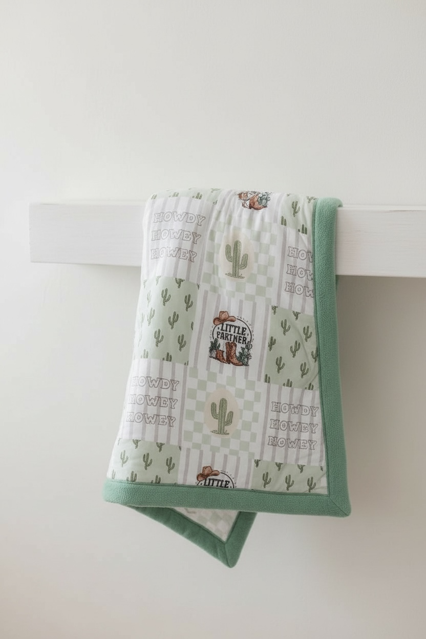 51" X 60" Western) Dearly Loved, Throw blanket.