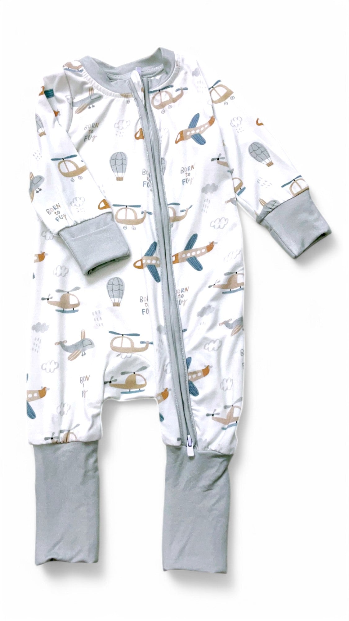 Bamboo baby rompers available in 5 prints
