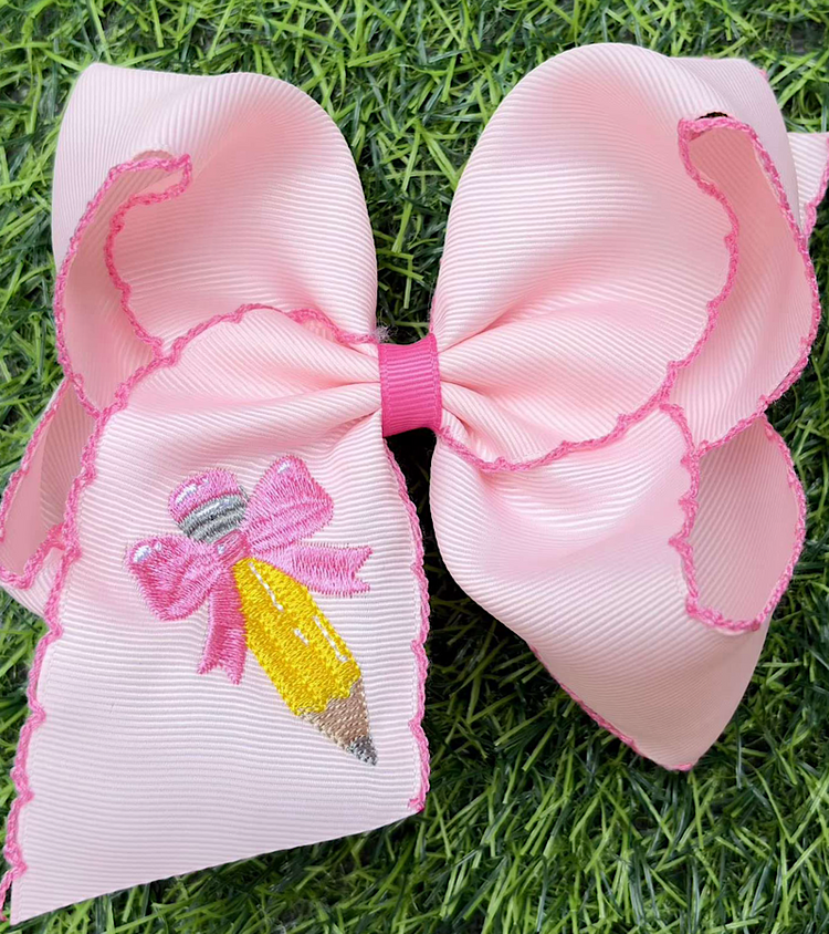 Embroidered Hair bows