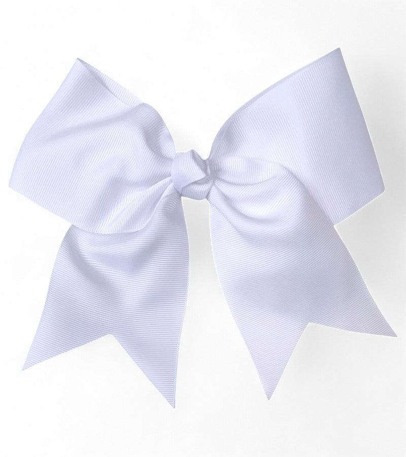 8" X 8" Cheer leader hair bows with alligator clip.