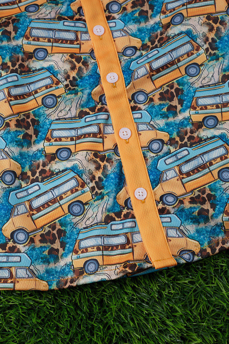 school bus printed button up shirt.TPB25153032 -A-