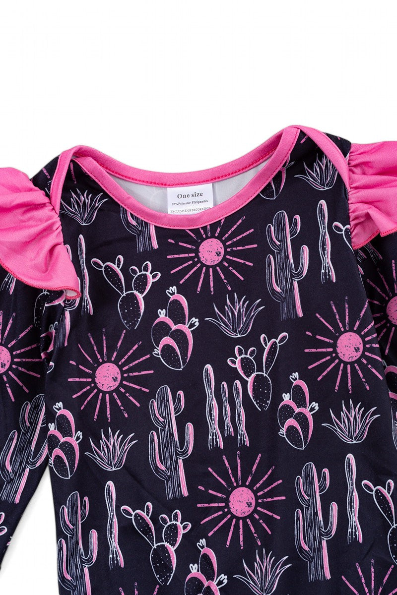 Cactus printed girls baby gown, Choose your favorite.