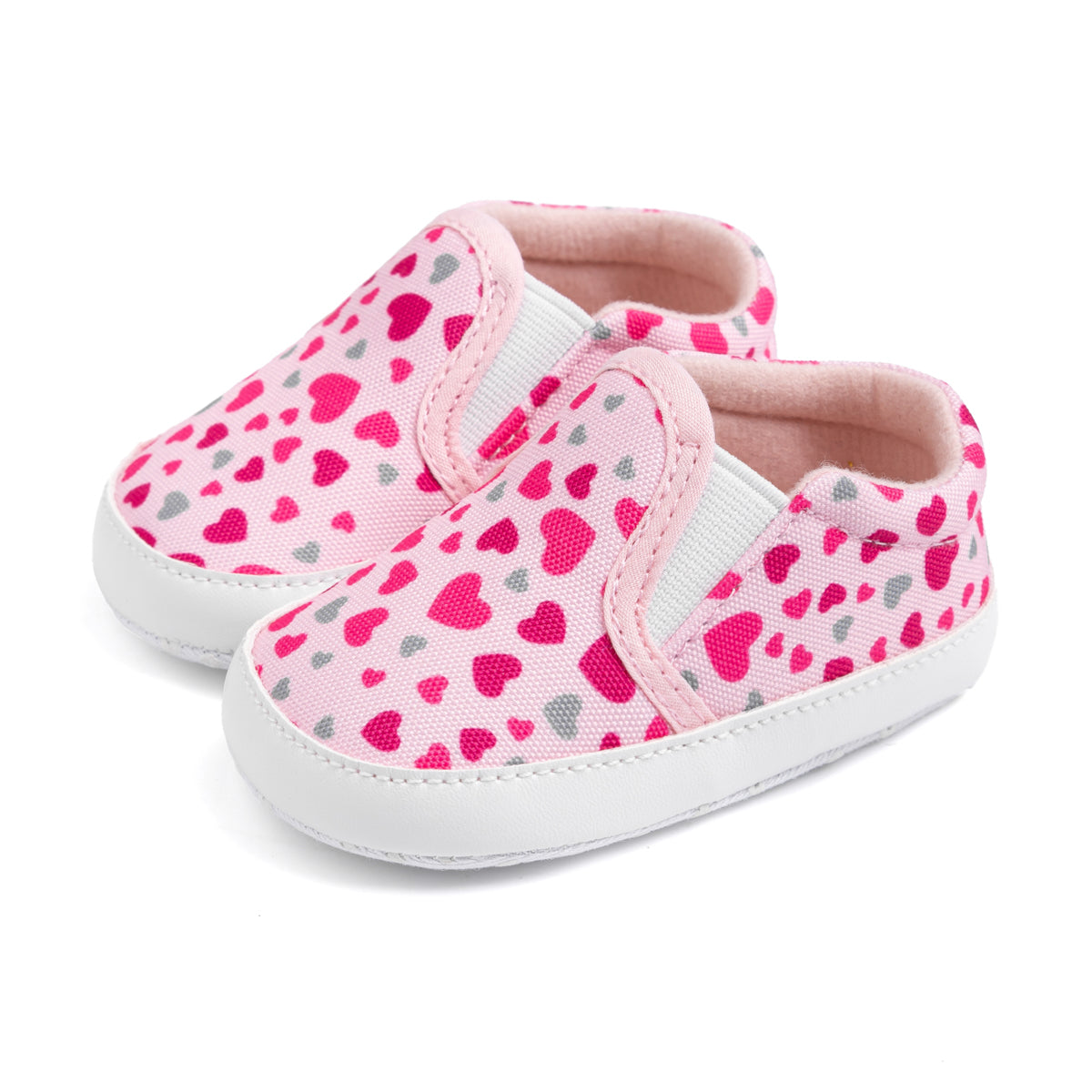 Heart printed slip on baby shoes. CG5165
