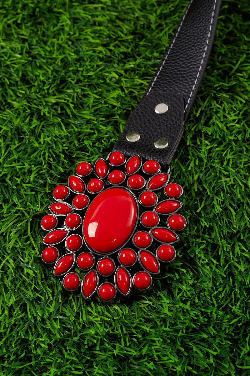RED GIRLS CONCHO BELT. ACG25153077 S