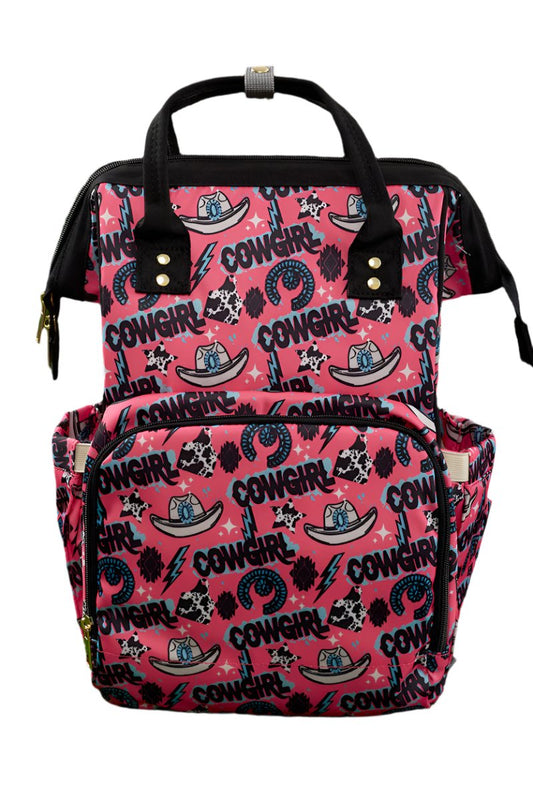 Cowgirl printed diaper bag.