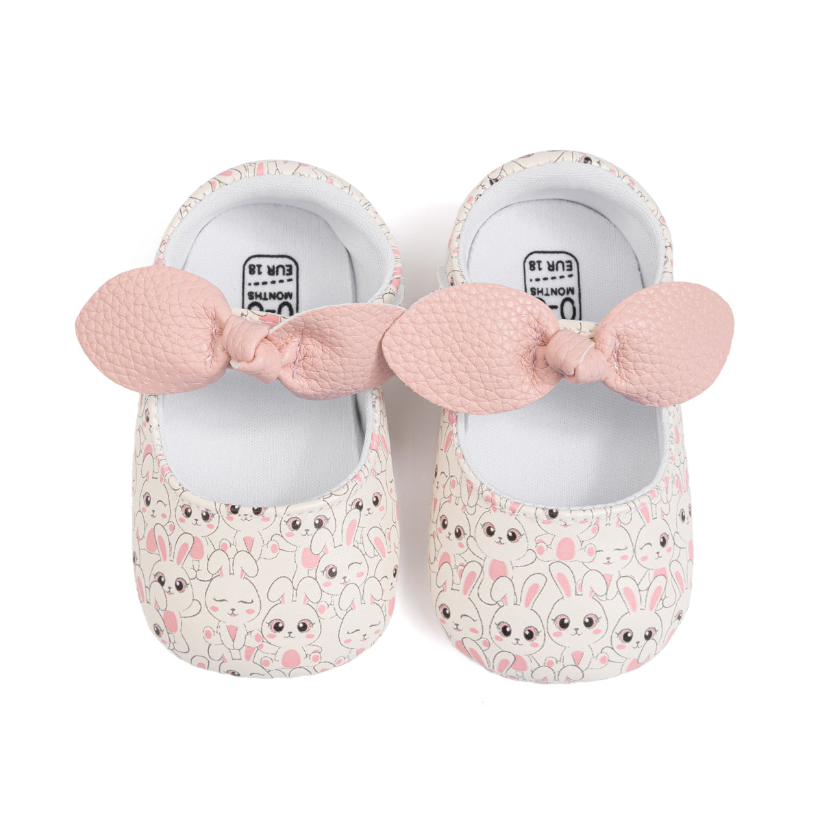 Bunny printed girls baby shoes. CG5354