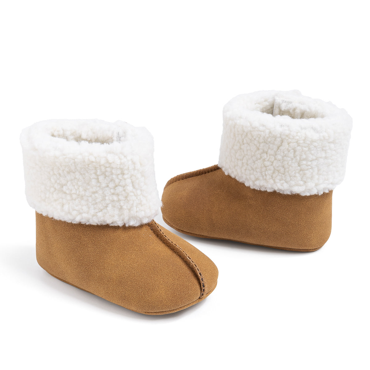 Khaki faux suede with white sherpa. CG5405