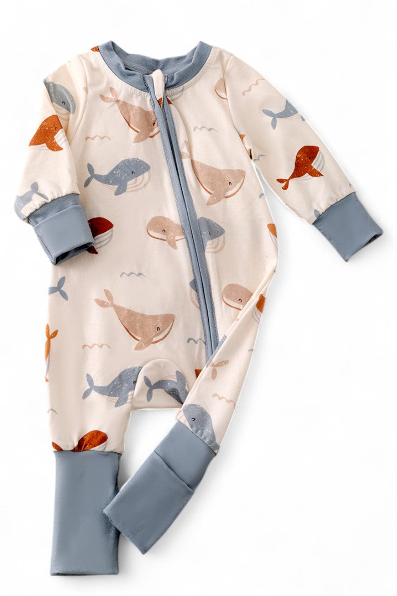 Bamboo baby rompers available in 5 prints