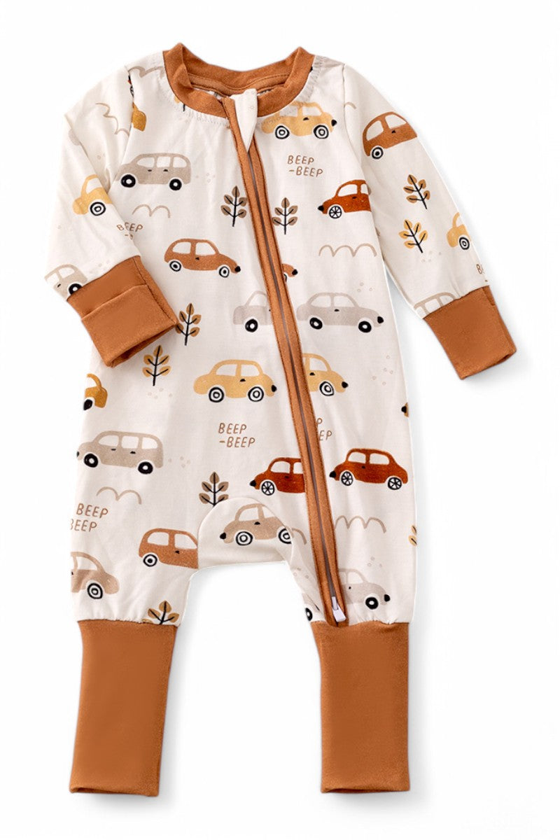 Bamboo baby rompers available in 5 prints