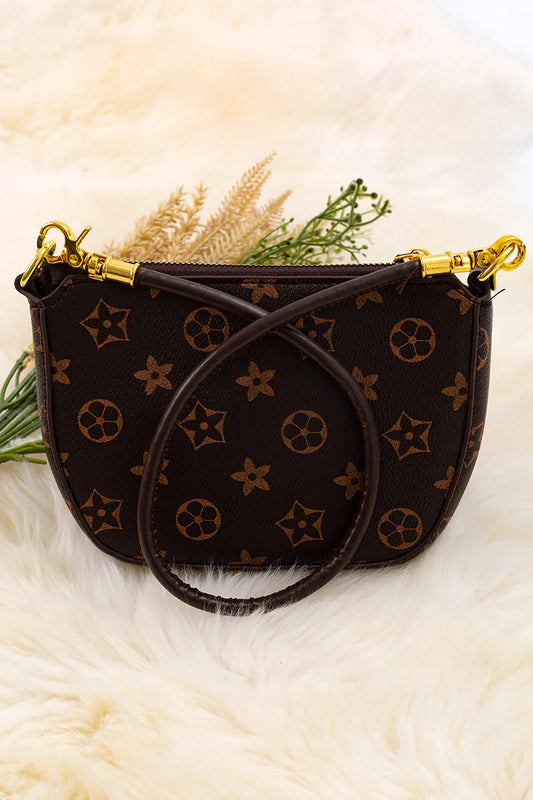 DARK BROWN MINI SHOULDER GIRL PURSE.BBG40053