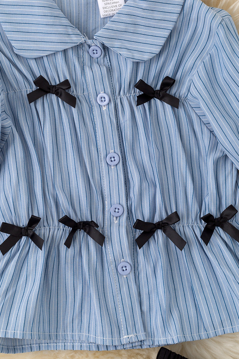 Coquette bow long sleeve top and skort.