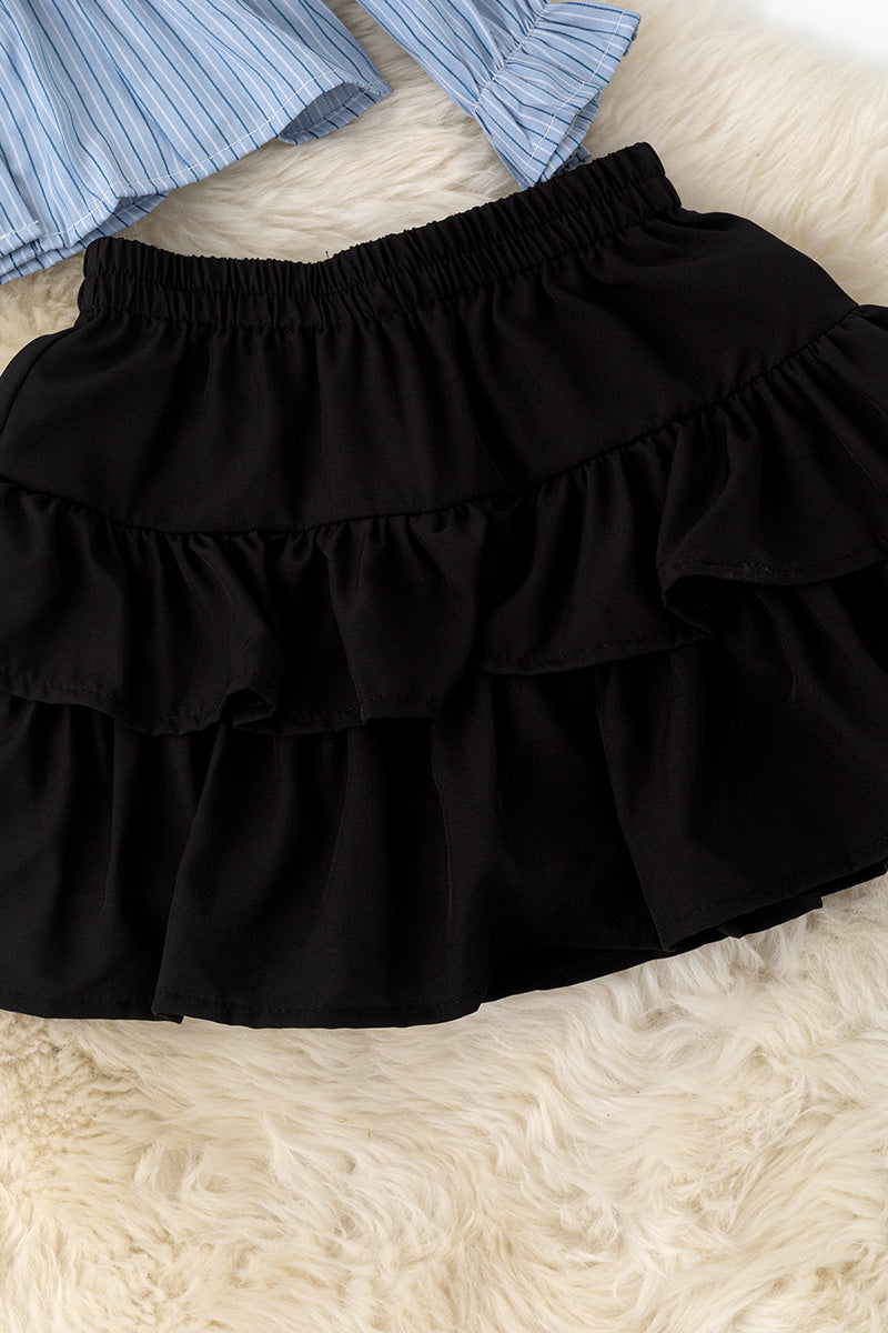 Coquette bow long sleeve top and skort.