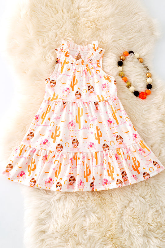Western girl tiered dress. DRG51035