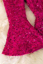 Load image into Gallery viewer, Fuchsia pants with sequins.
