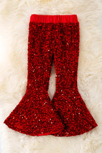 Load image into Gallery viewer, Red bell pants with sequins.
