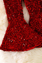 Load image into Gallery viewer, Red bell pants with sequins.
