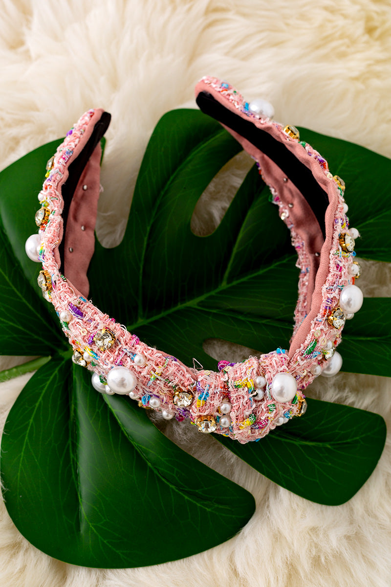 Super Cute pearl & rhinestone headband for girls.