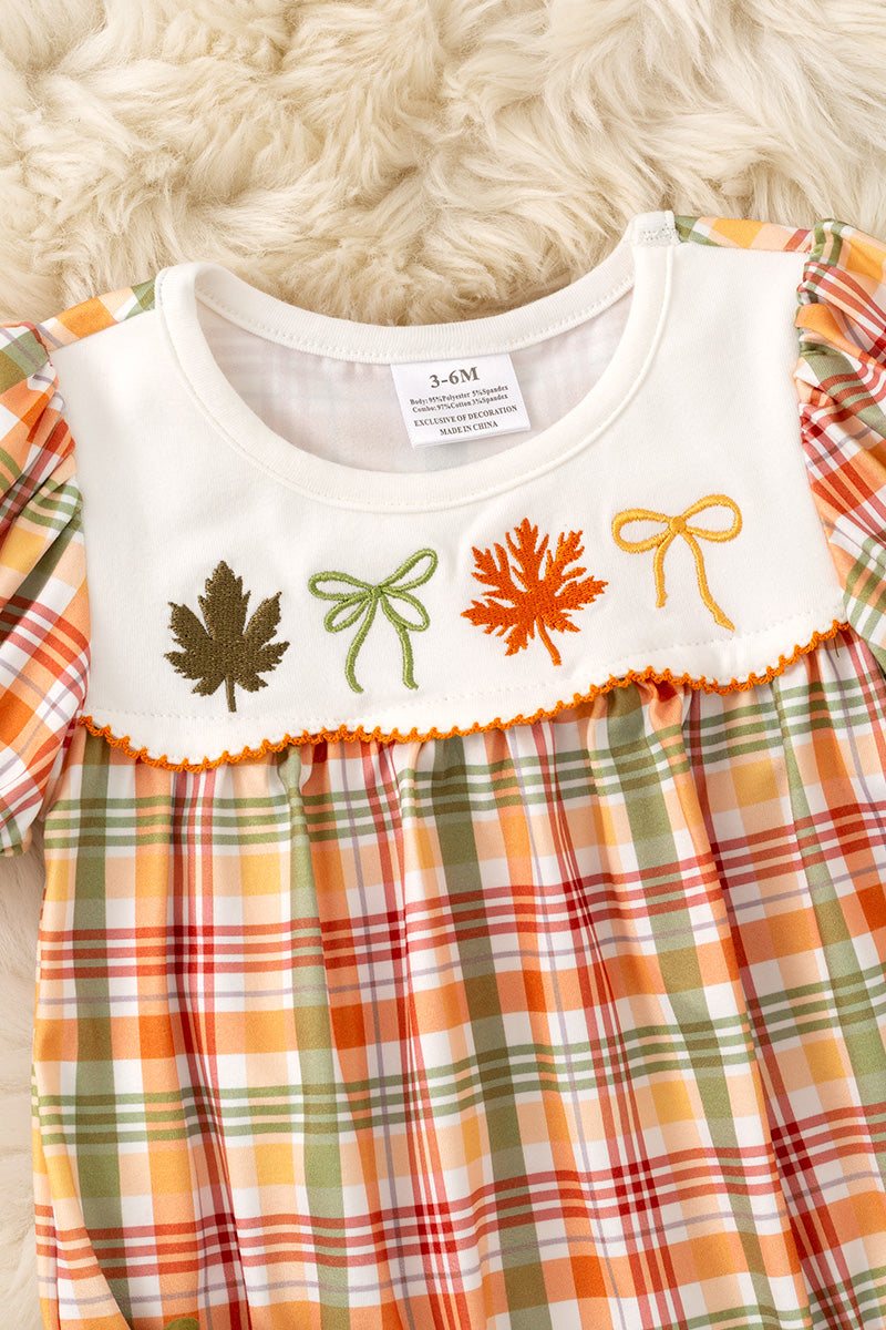 Cute autumn embroidered baby romper. RPG61919 SOL