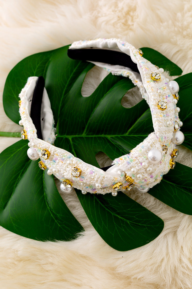 Super Cute pearl & rhinestone headband for girls.