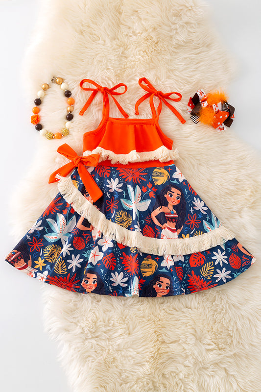 M*ana Cartoon character printed girls dress. DRG51209