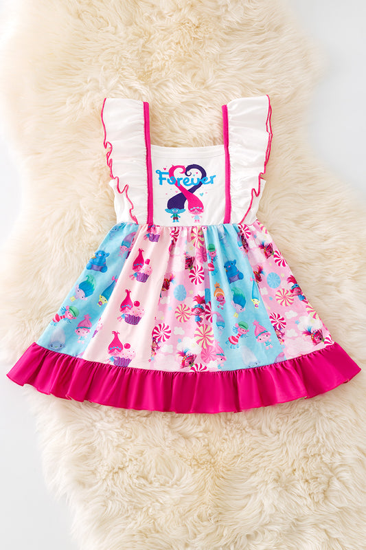 "Forever" Multi printed w/angel sleeves. DRG51320