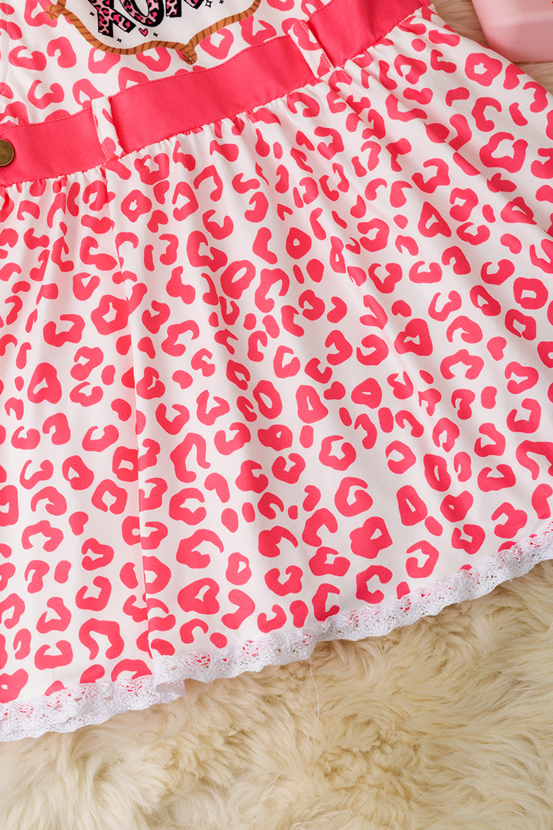 Cheetah printed dress with lace hem. (Shirt not included)