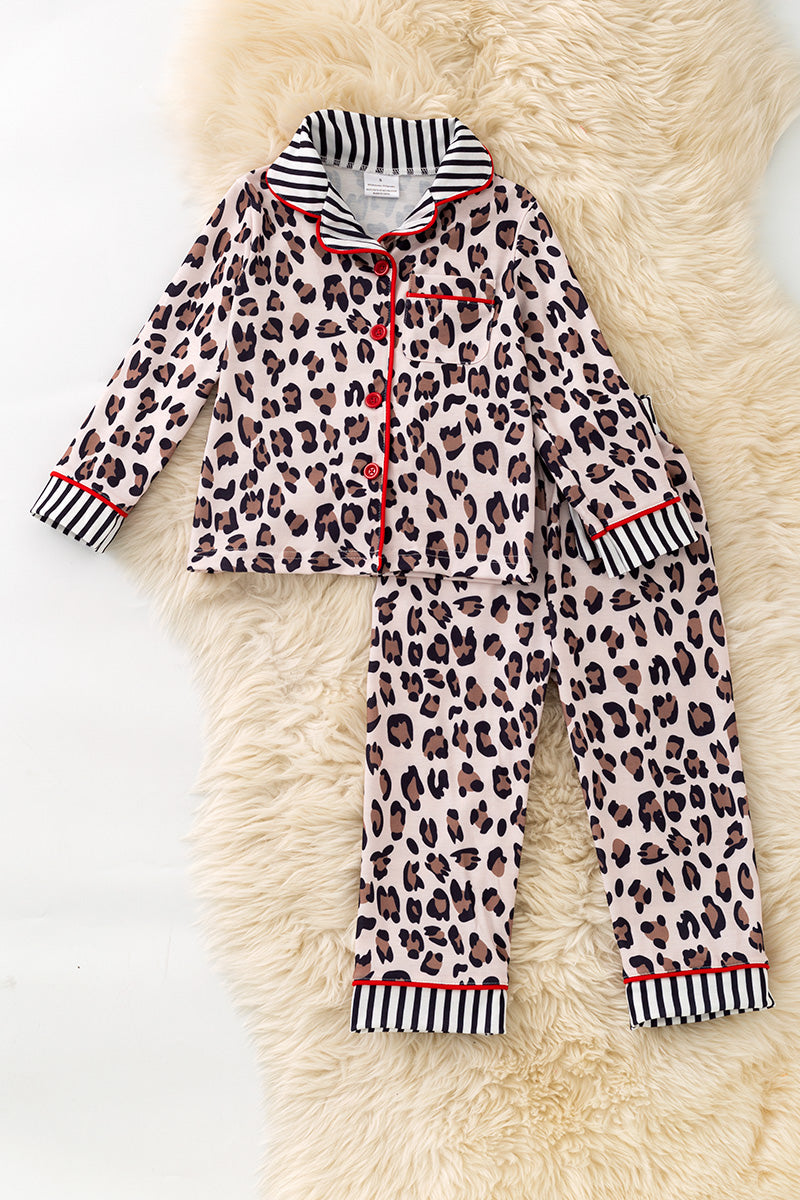 Animal printed girls pajamas PJG60350 A-